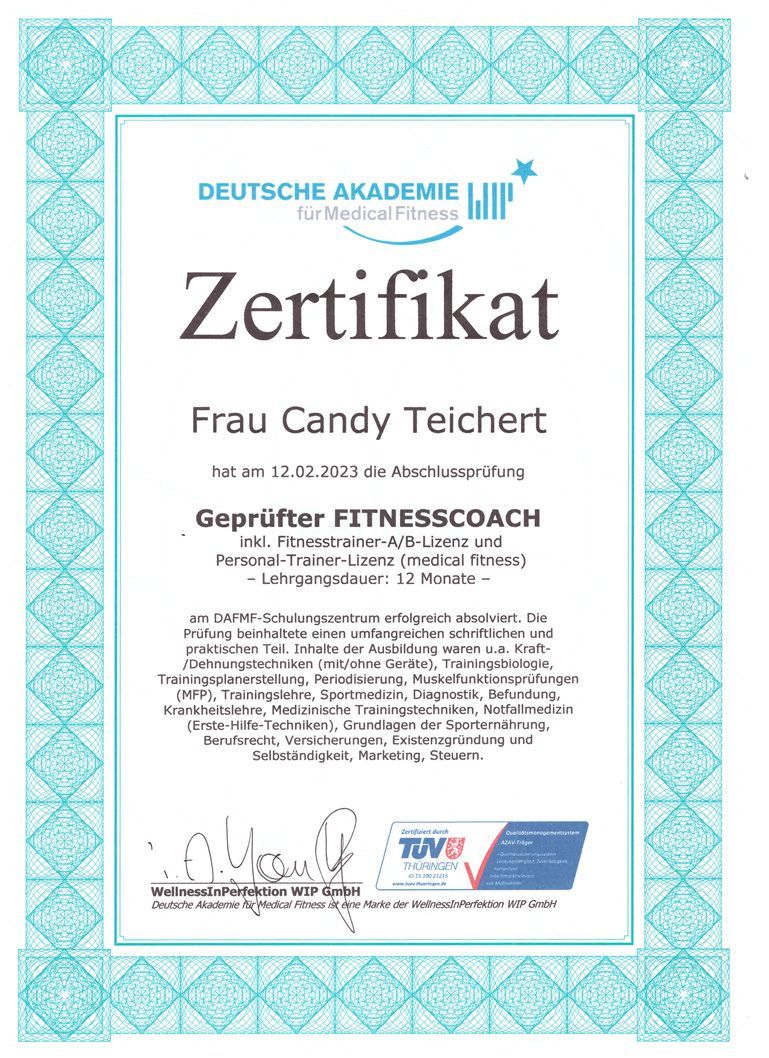 Geprüfter Fitnesscoach
